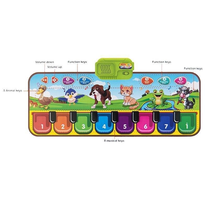 Mainan Anak PIANO MUSIC MAT Playmat Karpet Piano Musik Bayi Animal Mat 17620