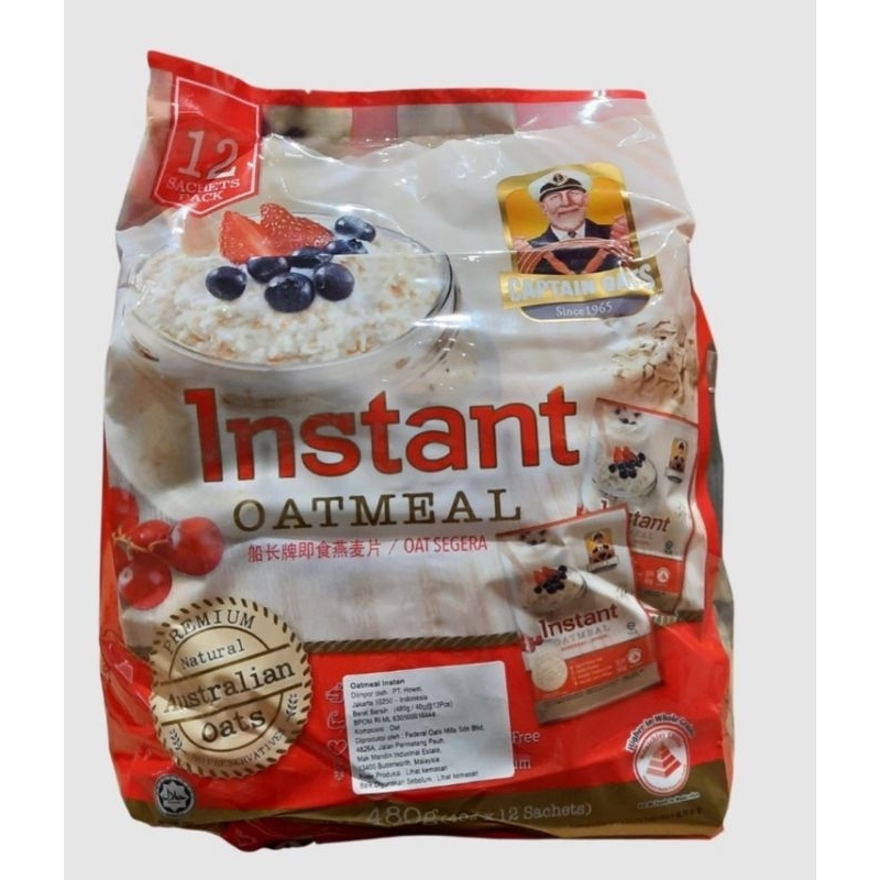 

Captain Oats Instant Oatmeal / Oat Segera isi 12pcs 40gram