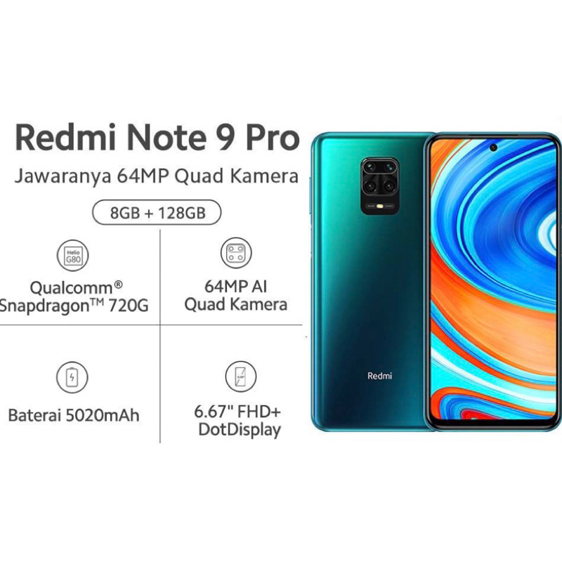 Xiaomi Redmi Note 9 Pro 8/128GB - Aurora Blue