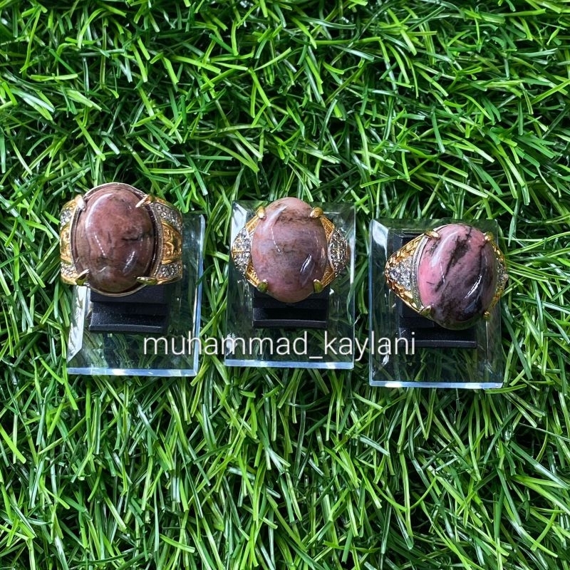 cincin batu akik red borneo (N)