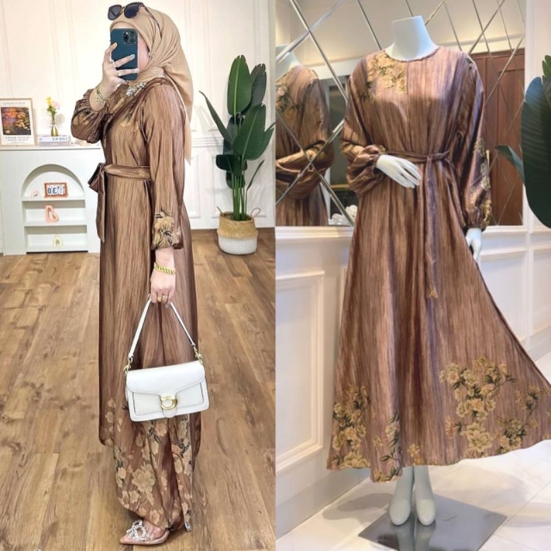 Gamis maxmara Shield mewah murah terbaru best seller maharani raflesia dress/dress kondangan gamis maxmara