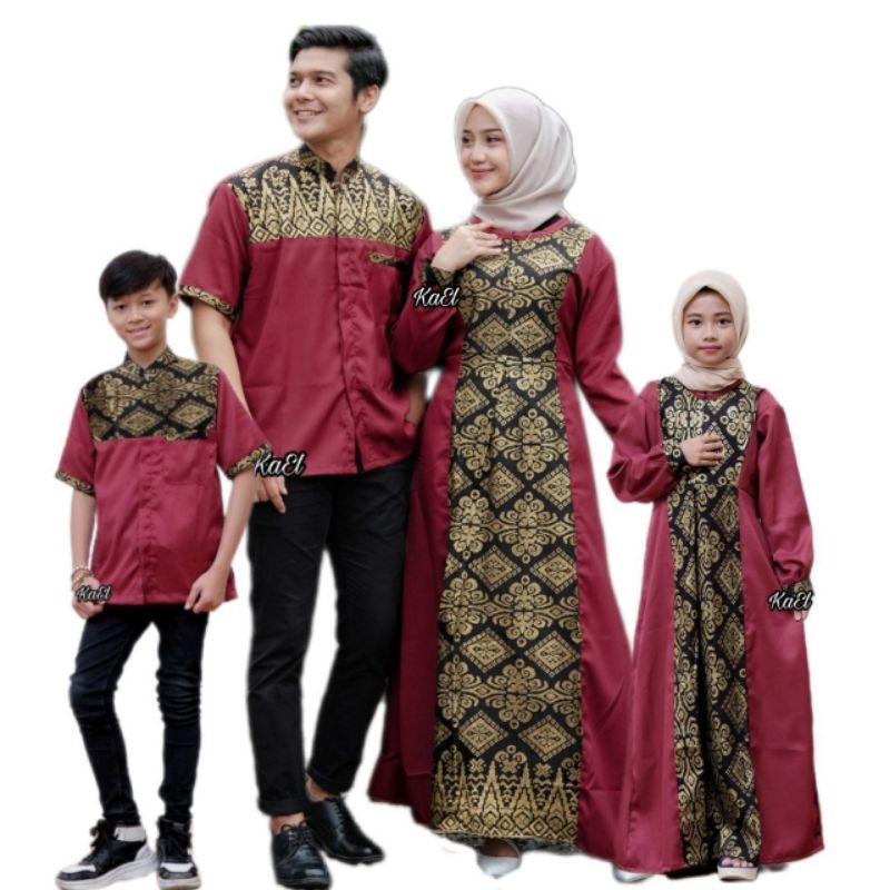 COUPLE BATIK FAMILY_ATASAN BATIK PRIA_GAMIS LEBARAN_KOKO ANAK_GAMIS ANAK_HEM KOKO_BAJU LEBARAN_BAJU 