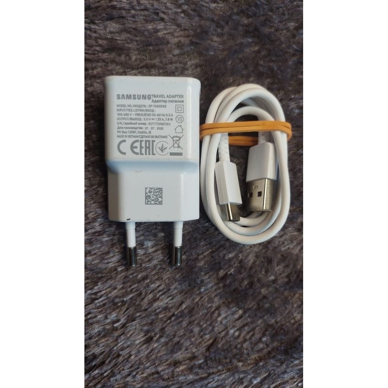 charger original bawaan hp Samsung (type C)1'55A barcode A02S A03S dll