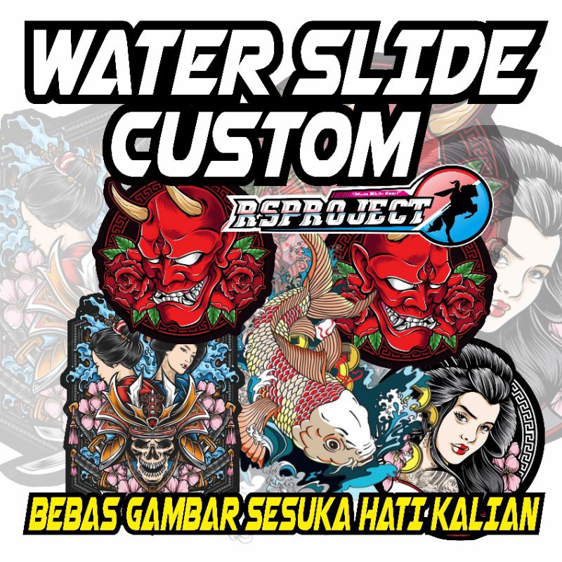 

CETAK WATER SLIDE DECAL CUSTOM PER A4 MURAH 1 HARI BERES