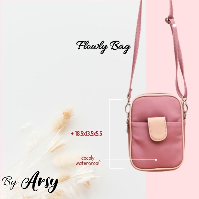 Tas selempang hp wanita slingphone bag slingbag waterproof slingpouch cocoly all type pouch hp waterproof slingbag bahu tas selempang wanita slingbag wanita bahan cocoly waterproof flowly bag by arsy nonie pouch jovita nanda biru tsabita aysila inoe