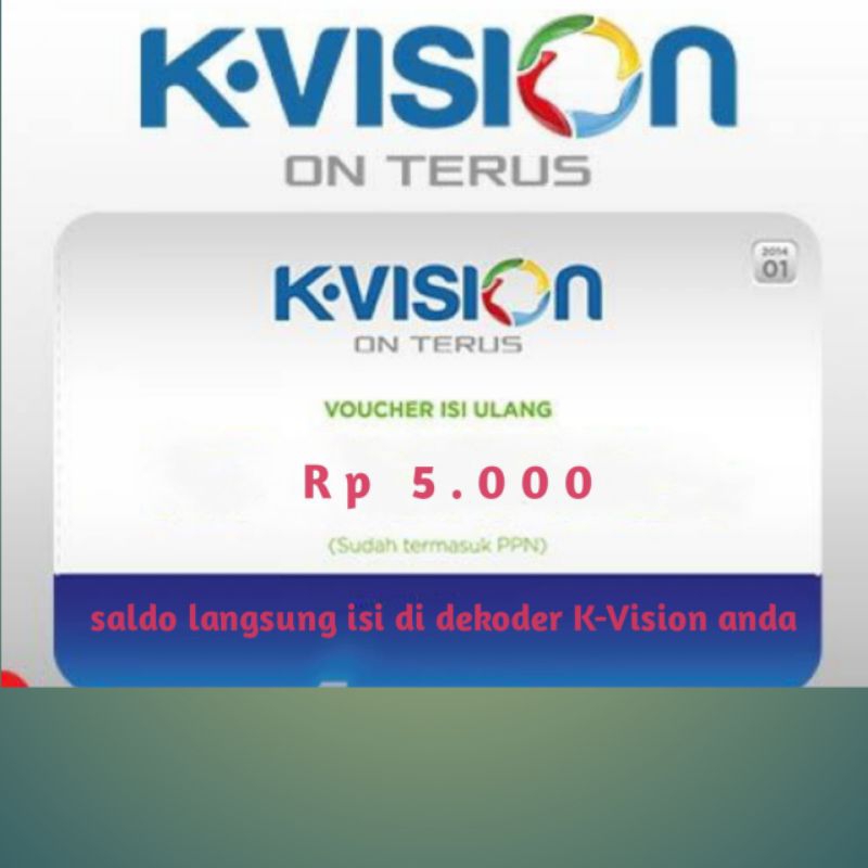 saldo dekor K-Vision semua tipe minimal beli 5.000