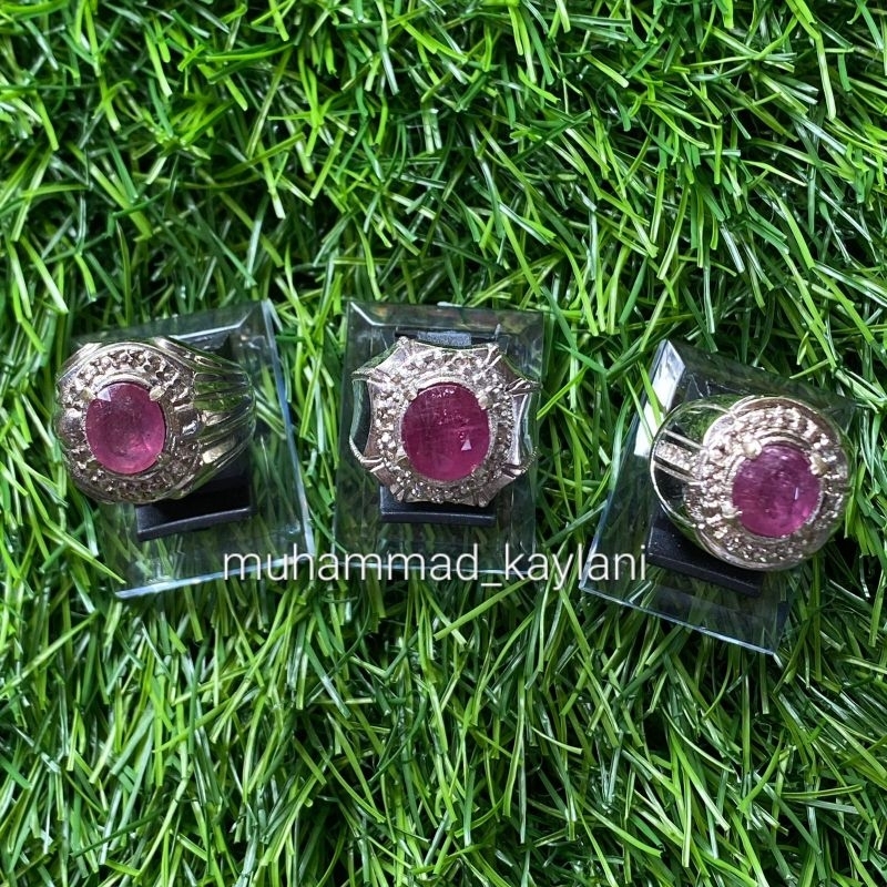cincin batu akik ruby birma cutting (N)