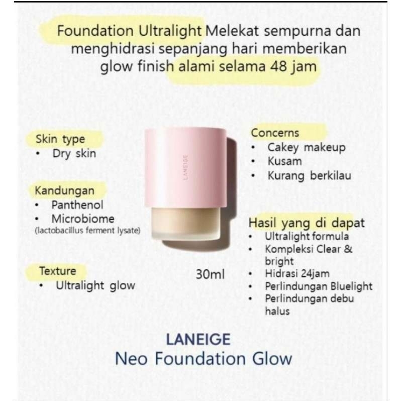 LANEIGE FOUNDATION GLOW PINK