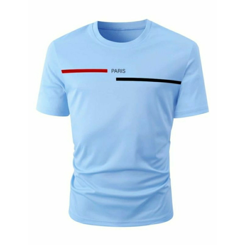 KAOS PRIA IMPORT PREMIUM QUALITY / T-shirt Paris Premium / Baju Kaos Lengan Pendek