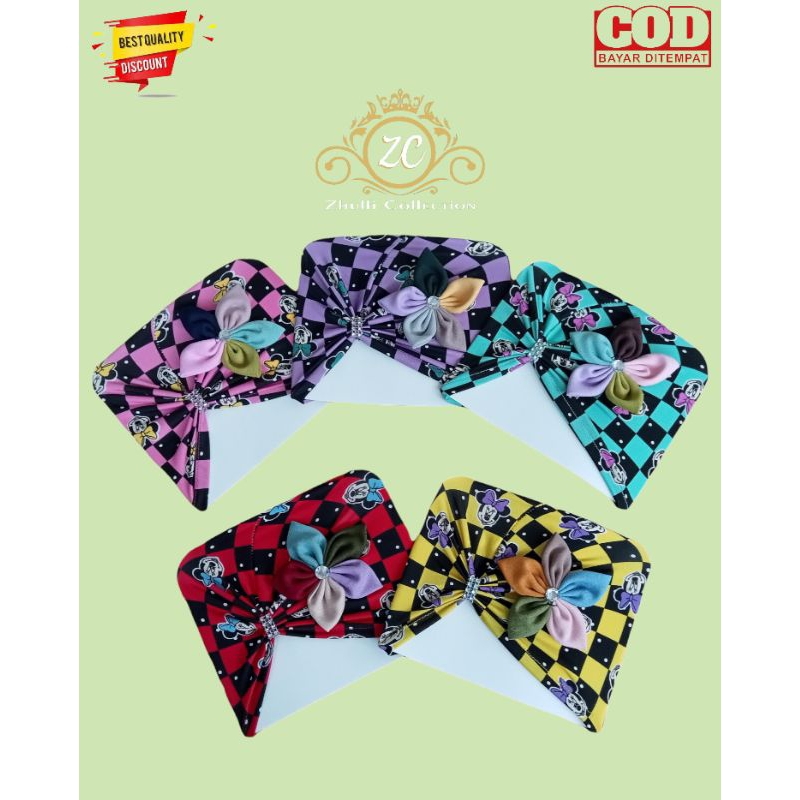 Turban anak Mickey mouse Ciput bayi aksesoris kepala bandana anak bando anak  Ciput bayi bulanan Cip