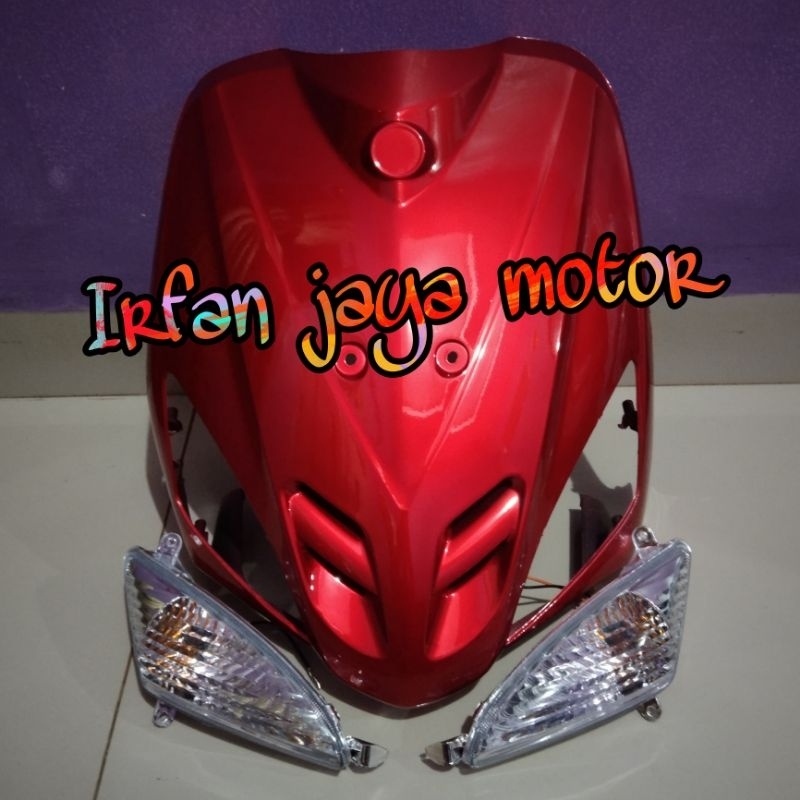 Tameng depan Dan Sen depan yamaha mio Sporty merah maroon