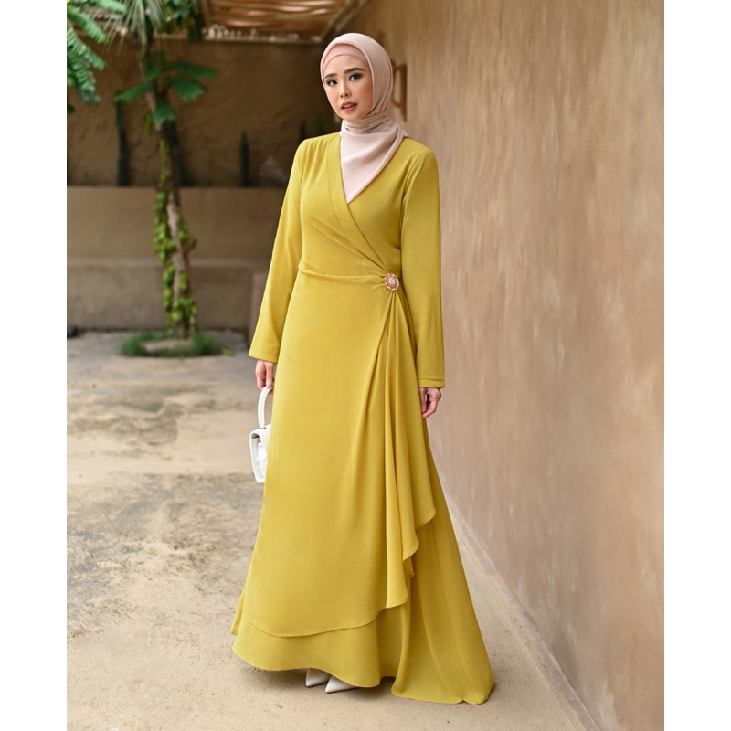 Sienna Dress (Sudah termasuk Bros Cantik)