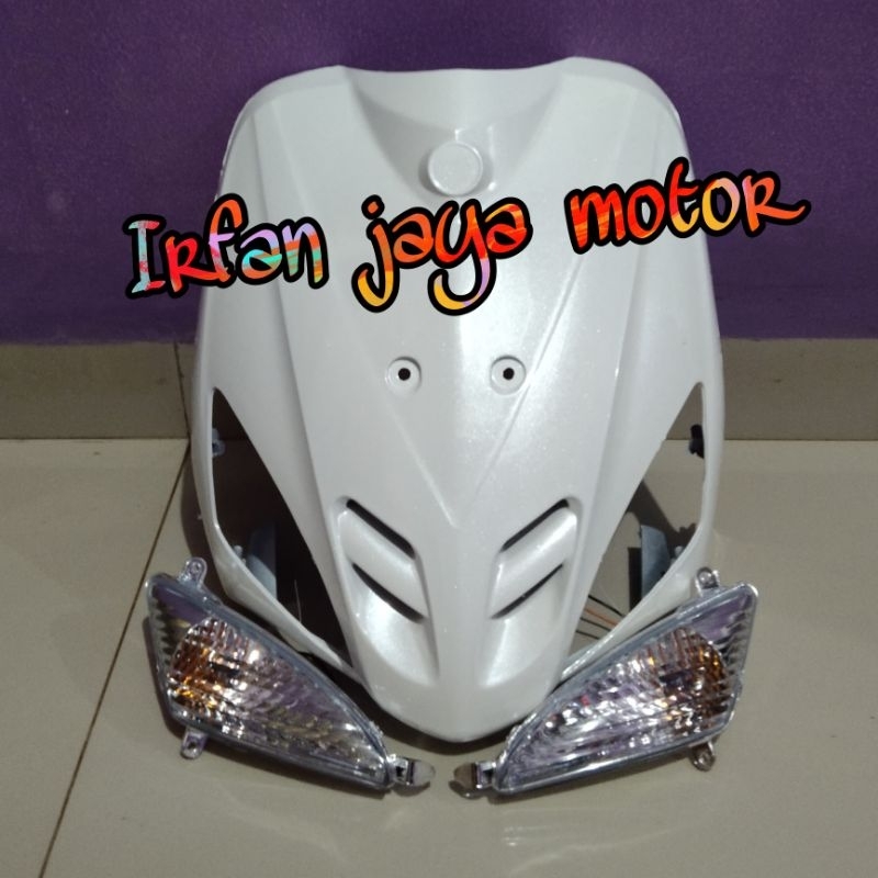 Tameng depan dan Sen depan yamaha Mio Sporty putih 2005 2007