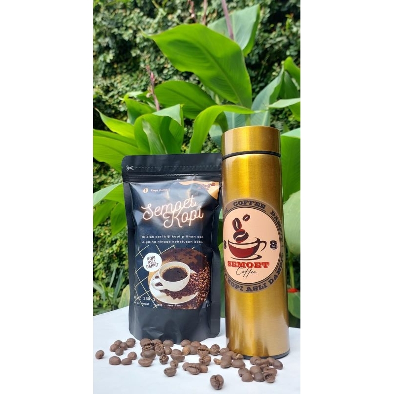 

PAKET LENGKAP SEMOET KOPI 250 gram & THUMBLER LED