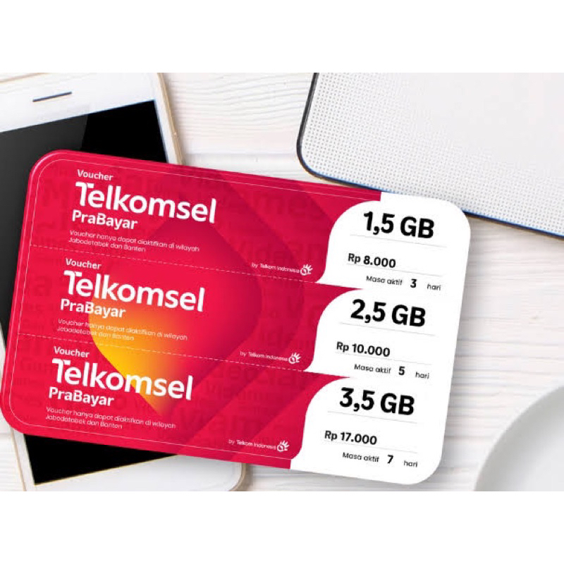 Voucher Kuota Data Telkomsel 2.5GB, 5 Hari