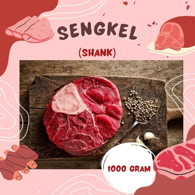 

Daging Sengkel Sapi Segar 1000gr 1kg