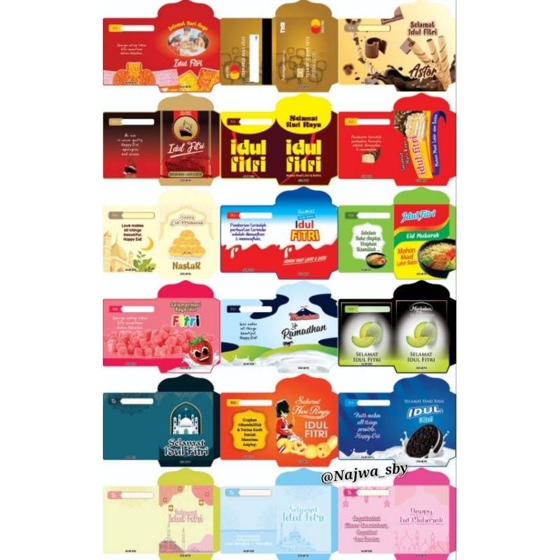 

AMPLOP LEBARAN MOTIF SNACK Size : 7 x 10 cm ( 1 Pack = isi 8 Amplop )