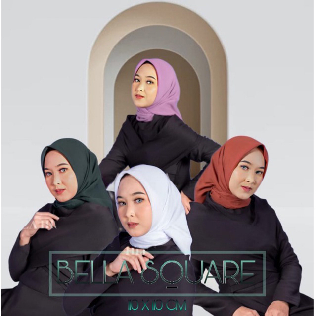 hijab segiempat BELLA SQUARE pollycatoon fine by izza