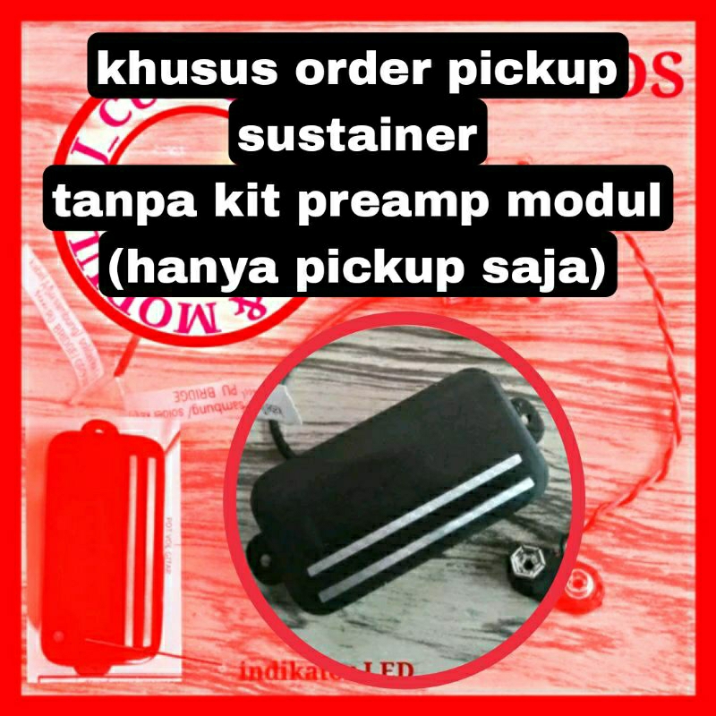 pickup sustainer gitar tanpa kit preamp