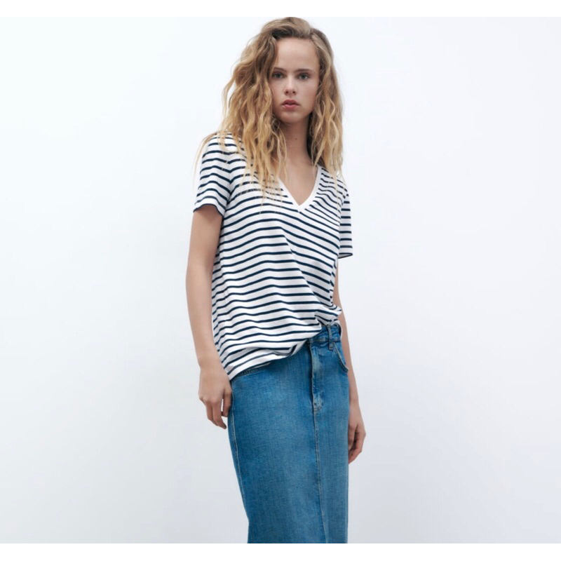 zara v neck tshirt // kaos v neck // atasan zara