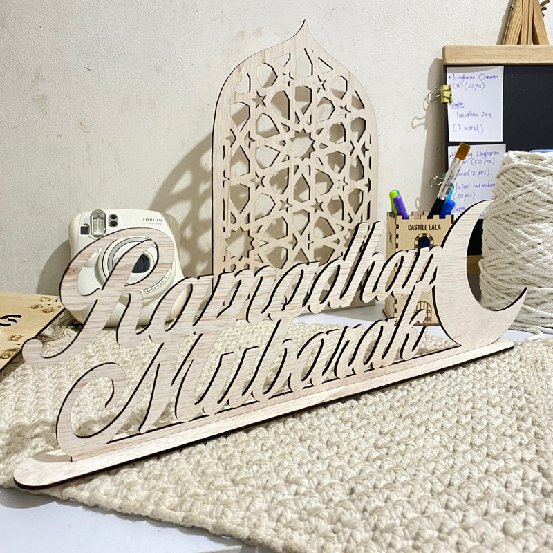 Dekorasi Ramadhan Standing Meja | ukuran 40cm | bisa custom Tulisan