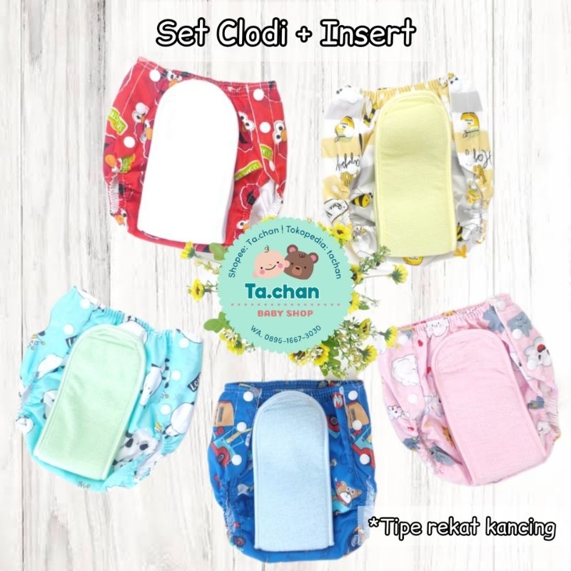 Clodi Pamper cuci ulang / popok kain cuci ulang / cloth diapers / pamper cuci ulang / popok bayi/ mamypoko / pempers cuci pakai