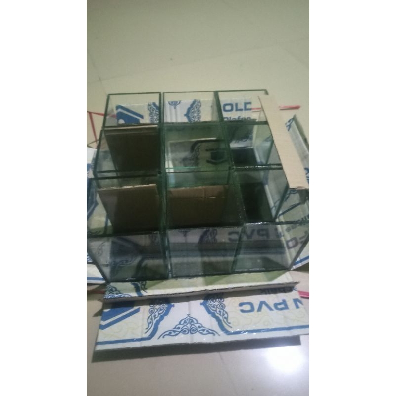 Aquarium Ikan Cupang / Soliter Cupang Hias 10x10x15