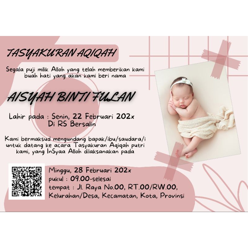 undangan kartu jpg/png aqiqah