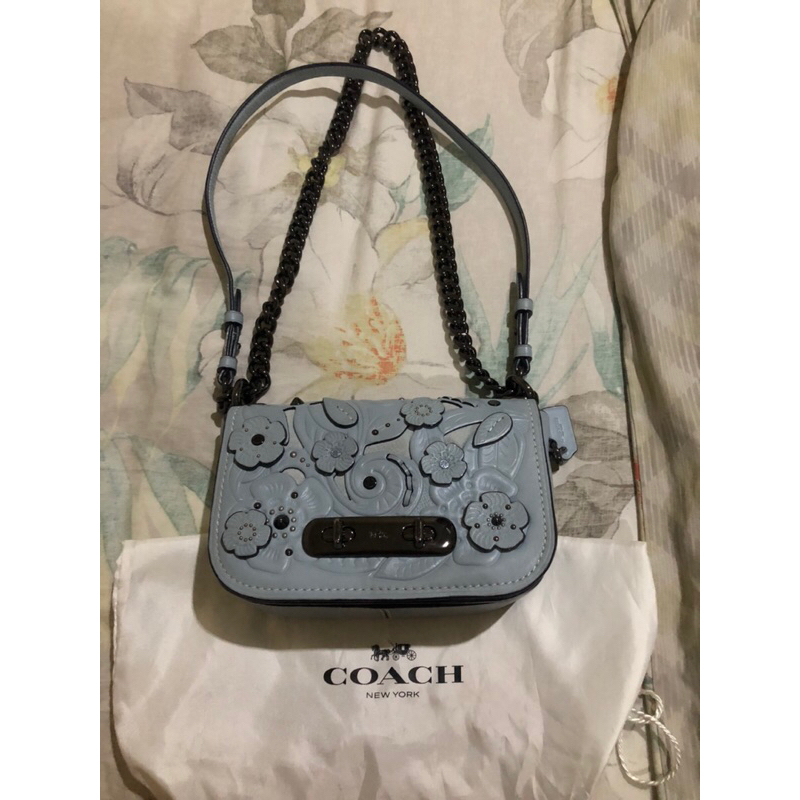 ORIGINAL PRELOVED COACH SWAGGER 20 TEAROSE BLUE