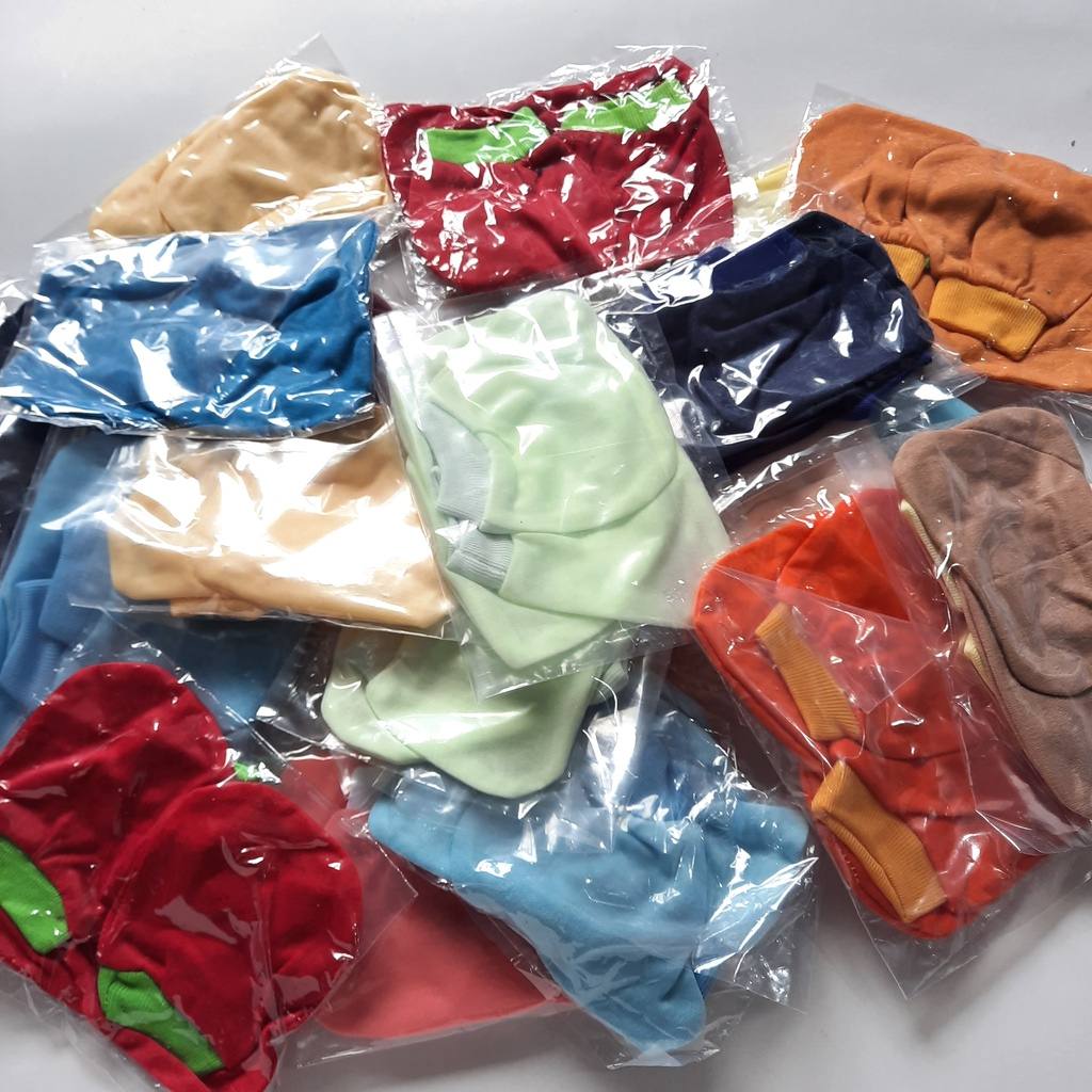 [PROMO CUCI GUDANG] 12 Pcs Sarung Tangan Kaki Sartaki bayi Bayi Baru Lahir Isi 1 Lusin Polos Motif Bergambar Murah Bisa Cod