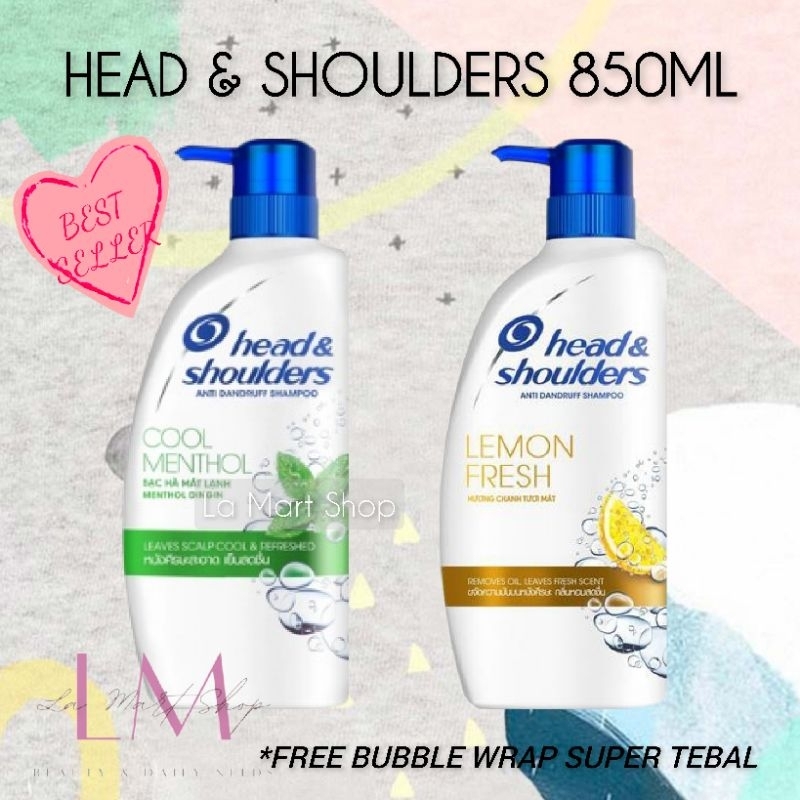 Shampoo Head and Shoulders 850ML Menthol Shampoo Head and Shoulders 850ML Lemon
