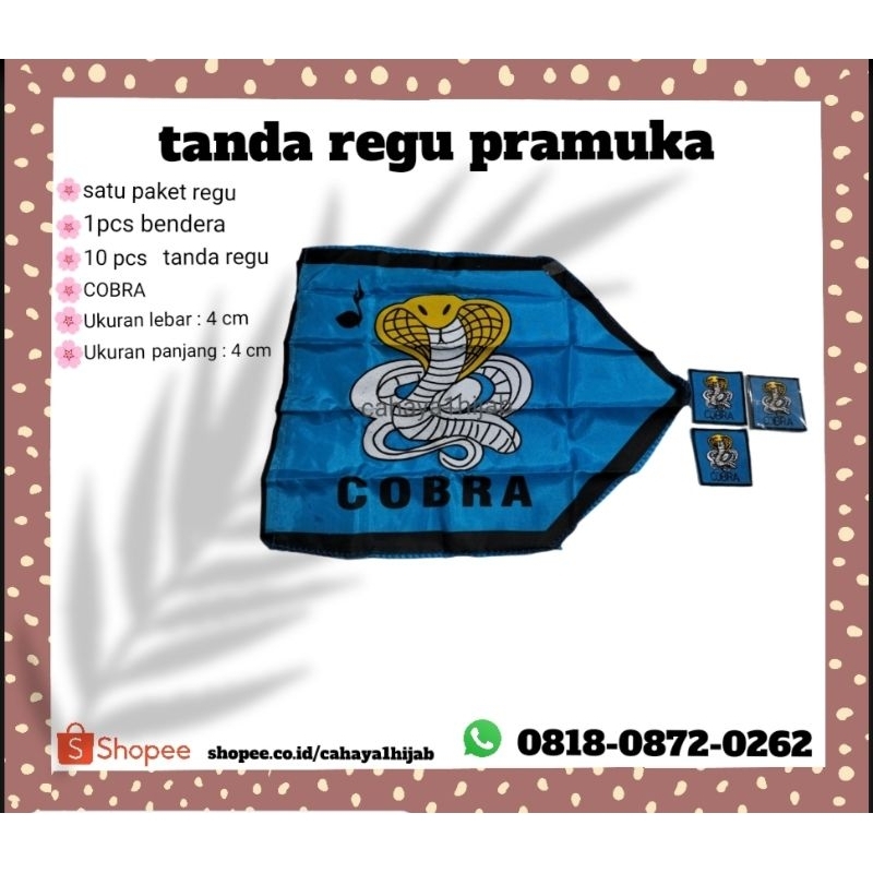 Bet Badge Tanda Regu Pramuka Penggalang + Bendera Regu