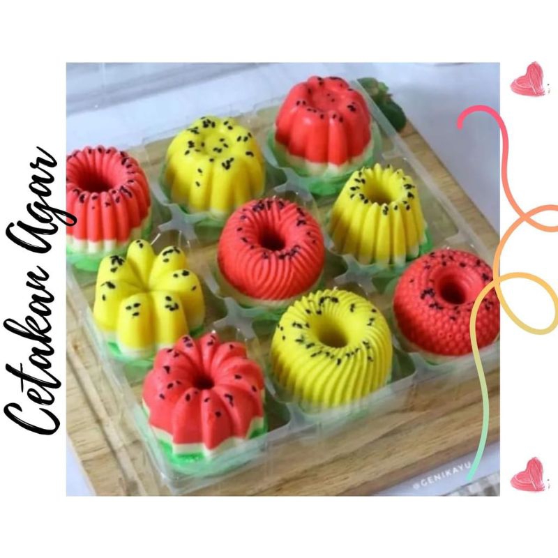 Cetakan Ager Mini / Cetakan Puding Mini Bavaya Twister Putu Kukus Bahan Plastik