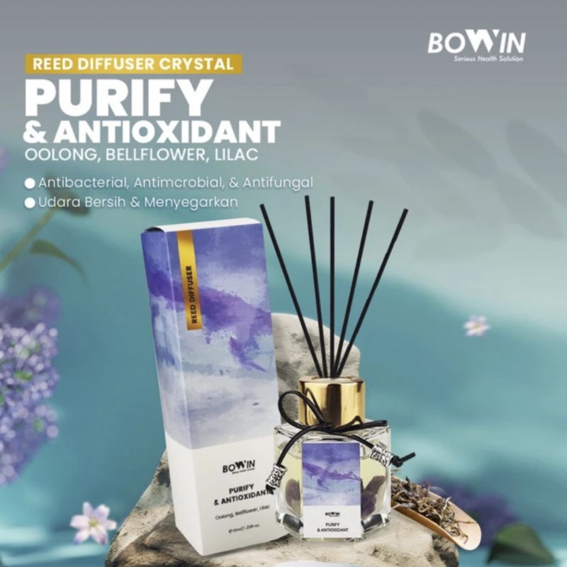 Bowin Reed Diffusser Crystal Aromatherapy Pengharum Ruangan Essential oil