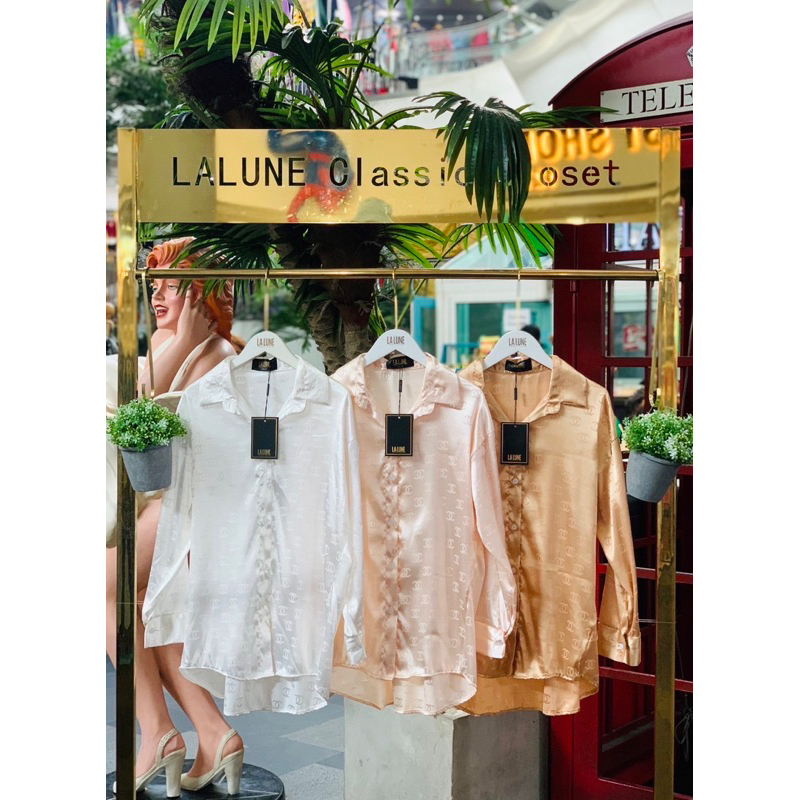 KEMEJA LALUNE CHNL FASHION WANITA 100% IMPORT BANGKOK