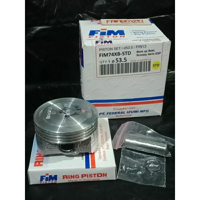 Piston kit beat fi esp street xb bore up 53.5 54 FIM