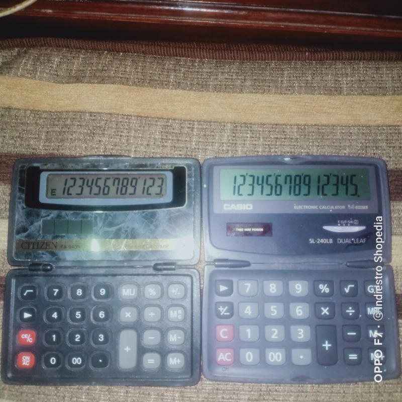 

Kalkulator Pocket Lipat Dual Power Casio & Citizen