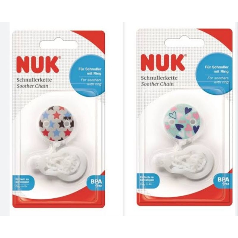 NUK Empeng Bayi Orthodontic Soother 6-18m Made In Germany Pacifier Mpeng Bayi Empeng anti bingung puting / Tali Empeng  NUK Soother Chain