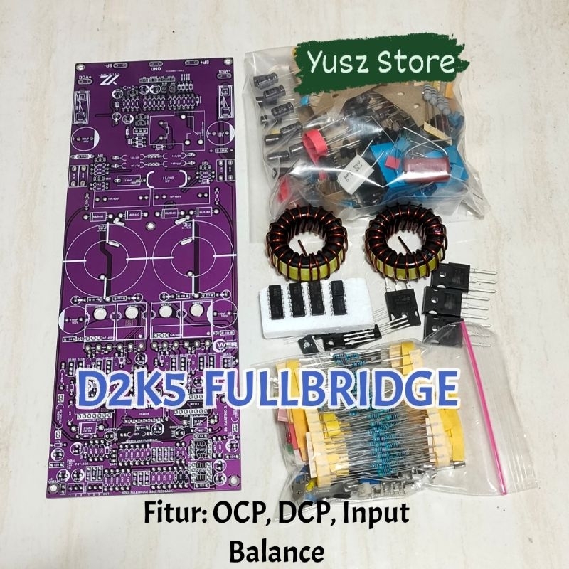 Paket DIY D2K5 fullbridge class d Power Amplifier dobel feedback