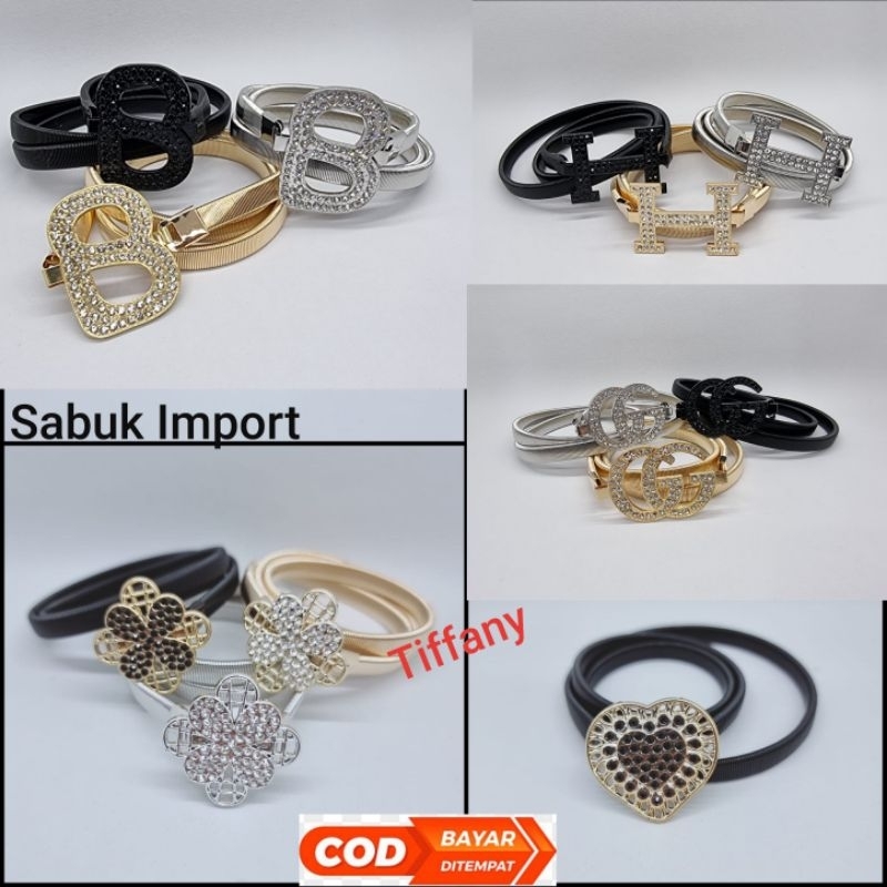 SABUK IMPORT ELASTIS WANITA MOTIF TERBARU