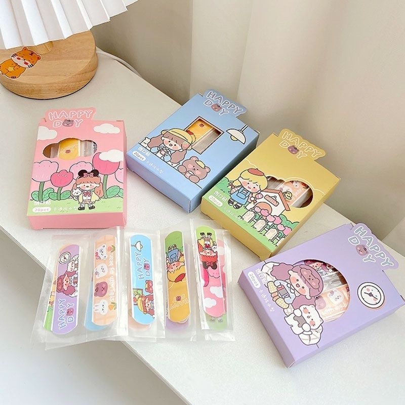 (ISI 5 Pcs) Plester Luka Anak Dewasa Motif Karakter Lucu Waterproof Fashion Korea Kekinian