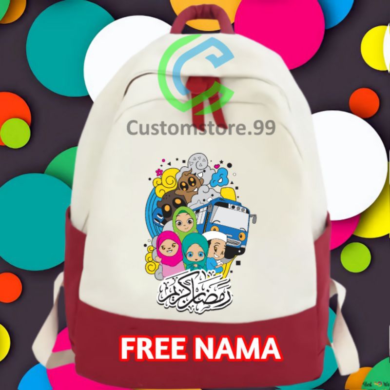 TAS RANSEL ANAK BAGPACK RAMADHAN FREE NAMA