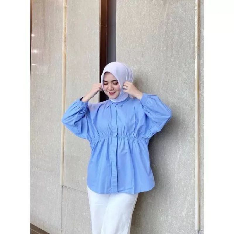 BISA COD ALYA SHIRT - atasan wanita - kemeja wanita oversize - Alya blouse -kemeja terbaru termurah