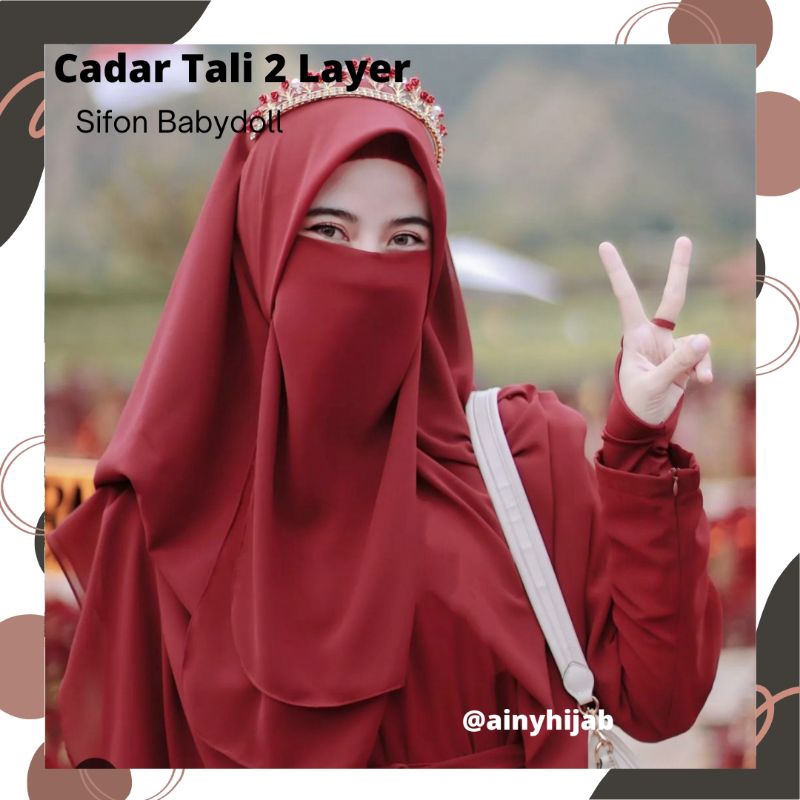 Cadar Dua Layer, Cadar Tali Sifon Silky, Sifon babydoll
