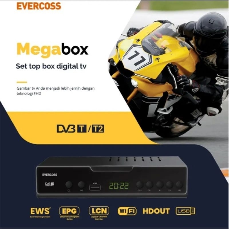 PROMO SET TOP BOX EVERCOSS MEGABOX BISA YOUTUBE