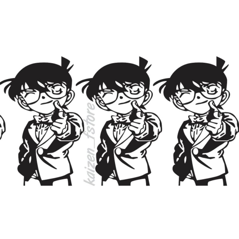 detektif Conan stiker 10x15cm mobil motor detektif Conan by kaizen fstore