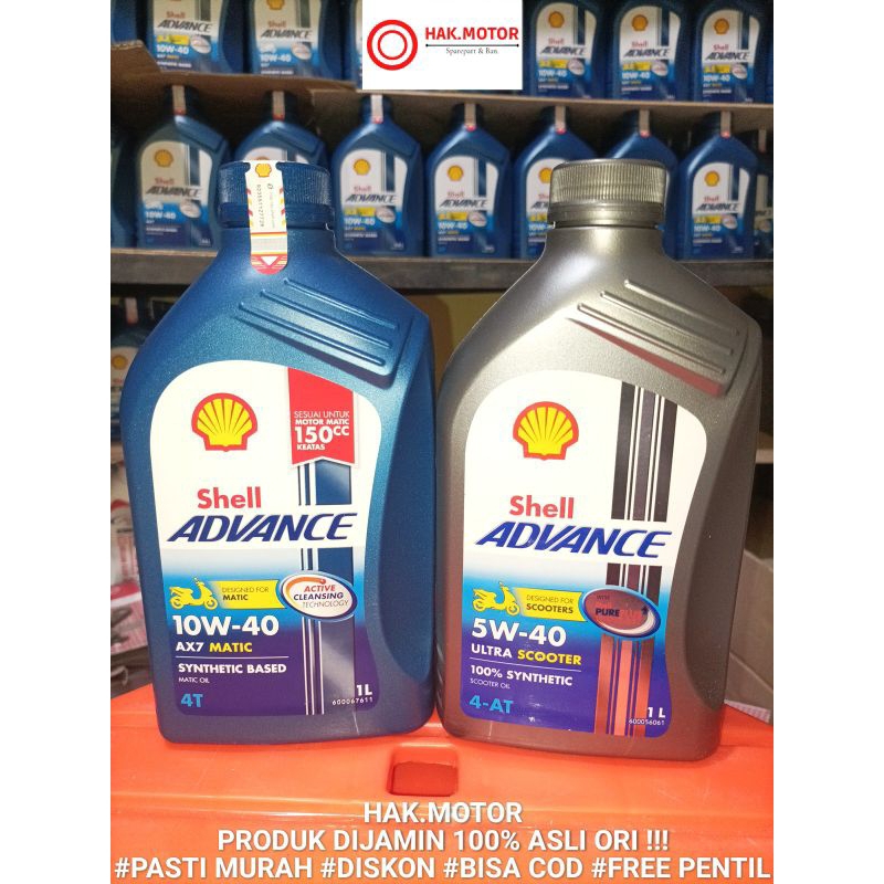 Oli mesin matic SHELL 1 Liter , dijamin asli ori 