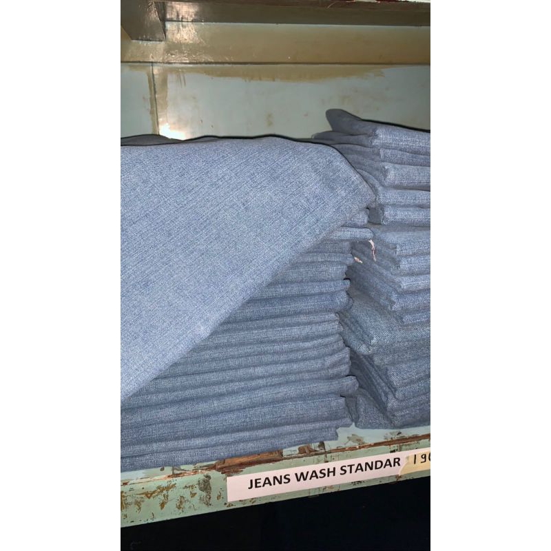 Bahan/kain jeans wash dan stretch