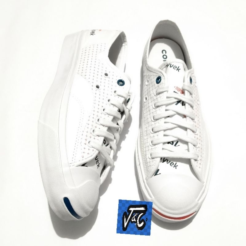 Sepatu Converse Jack Purcell Rally x Sportility Tyvek Material White