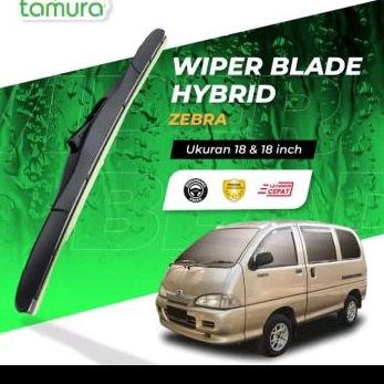 Sepasang wiper mobil Daihatsu ZEBRA karet silicon Hybrid